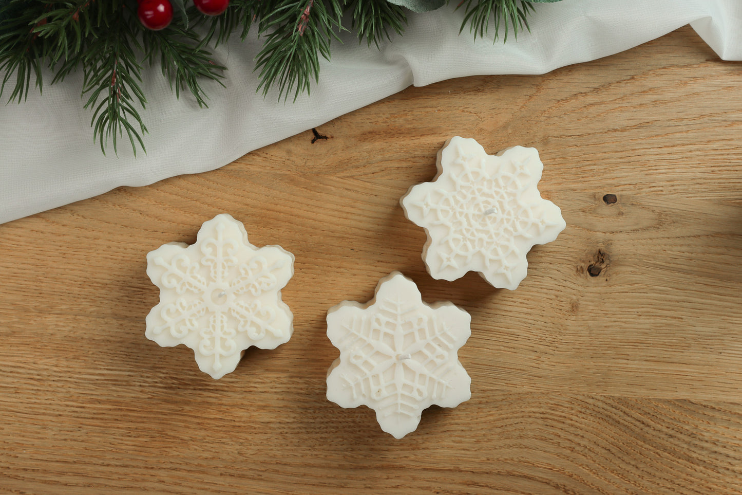 Schneeflocken Kerzen